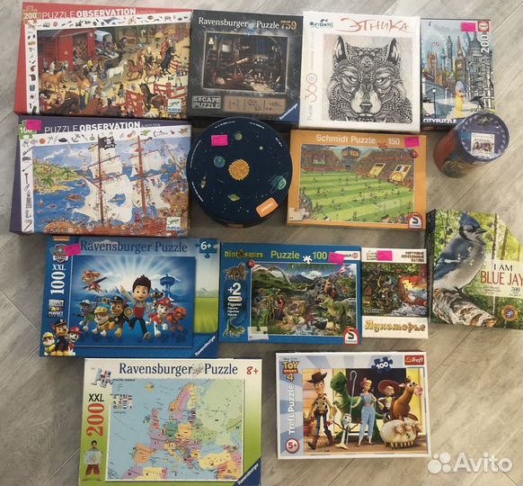 Пазлы Djeco, Ravensburger, Mideer, Trefl, Schmidt