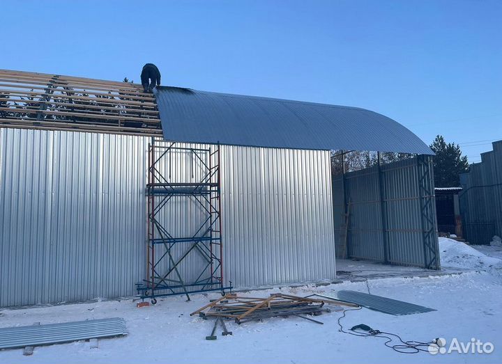 Прямостенный ангары с под ключ с доставкой