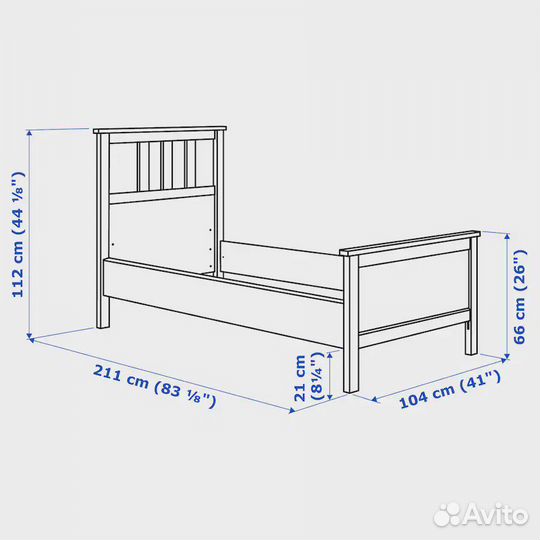 Кровать Хемнэс Икеа+матрас Аскона