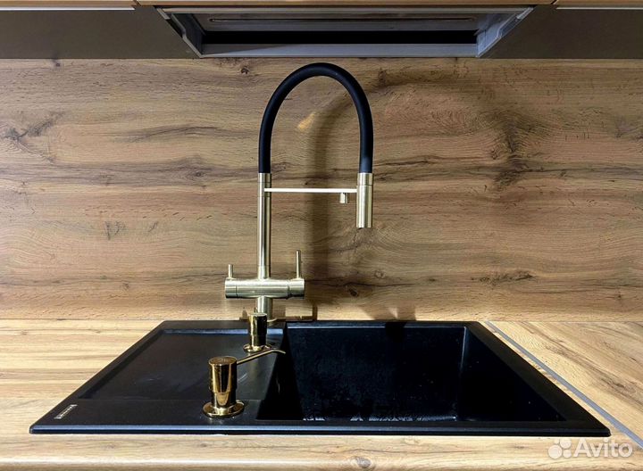 Прямая кухня с мдф фасадами