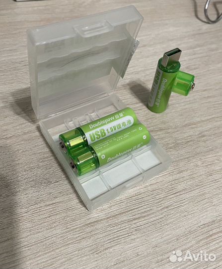 Аккумуляторные батарейки аа 2шт + Быстрая зарядка