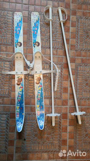Лыжи детские с палками
