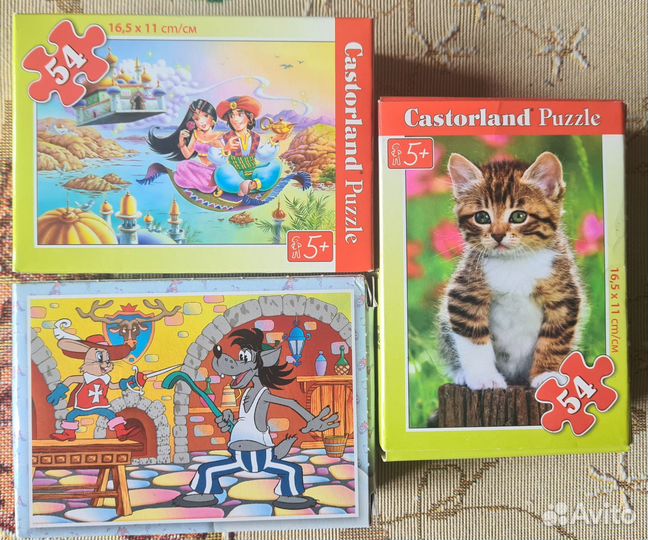 Пазлы, 3 набора (цена за все)