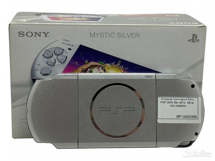 Игровая приставка Sony PSP-3008 Slim (Б/У, Silver