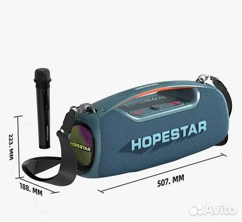 Мощная блютуз колонка Hopestar A60 синий Новинка