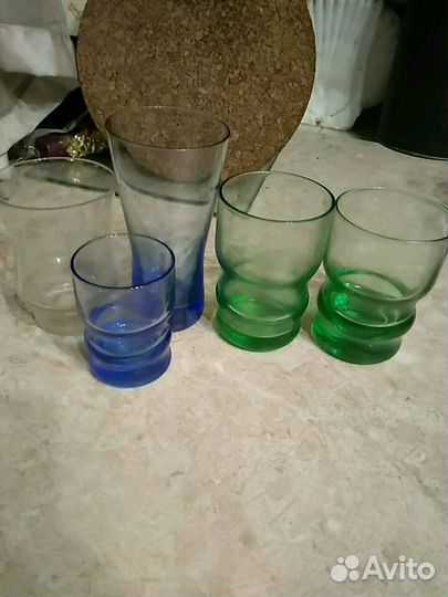 Посуда цветное стекло из СССР