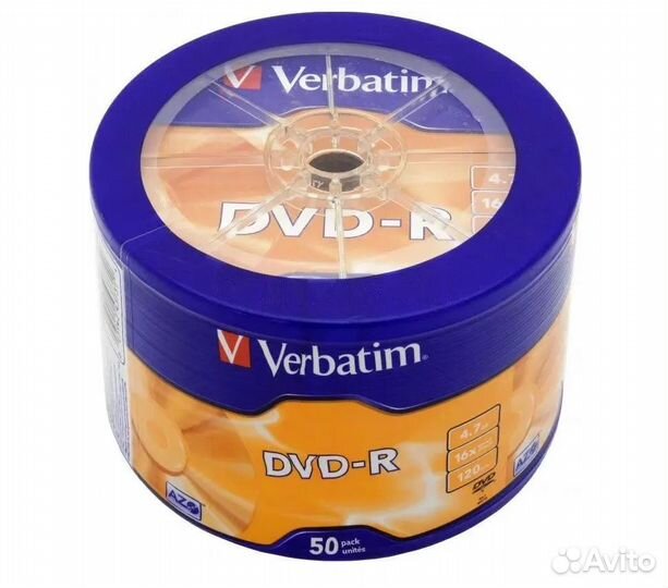 Оптические Диски DVD-R Verbatim 4.7гб (50шт)