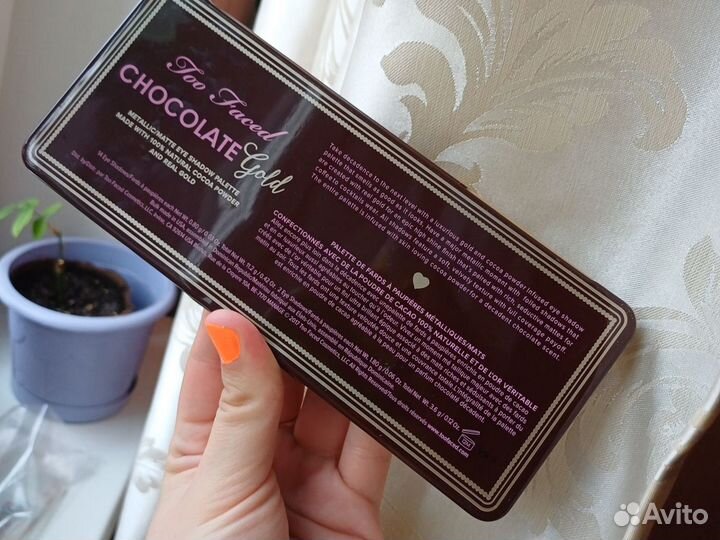 Палетка теней too faced Chocolate gold