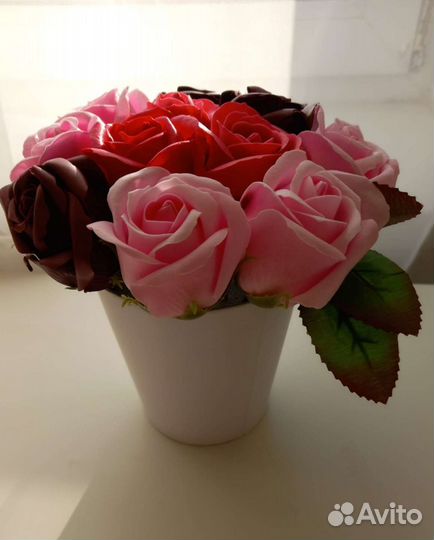 Букет из мыльных роз
