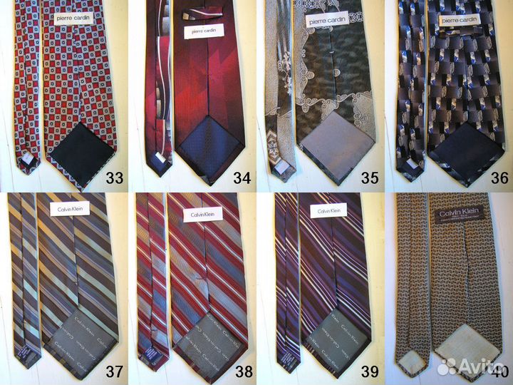 Галстуки топ-брендов из США (по 1 экземпляру)