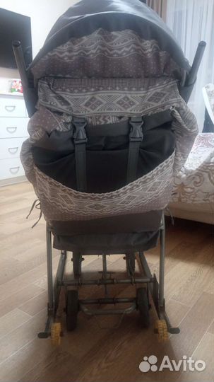 Коляска- санки на больших колесах