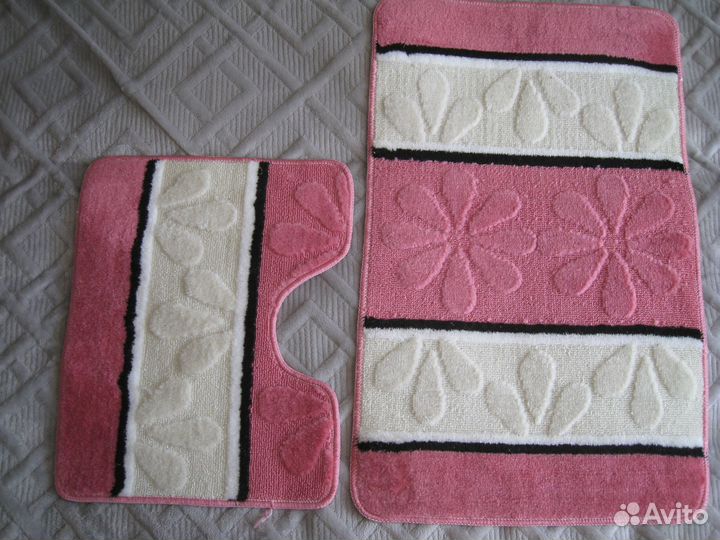 Коврики для ванной и туалета, набор