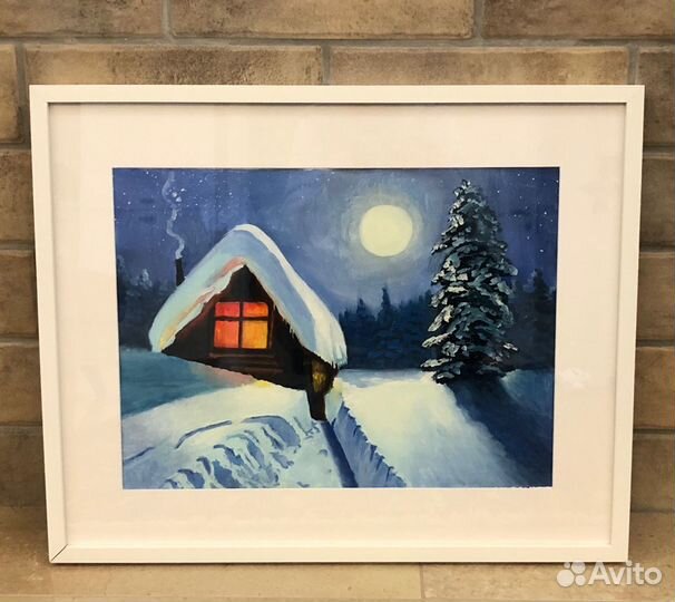 Картина маслом на бумаге