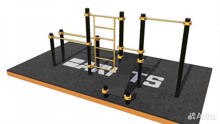 Спортивные Площадки - Шведская стенка, брусья, кач