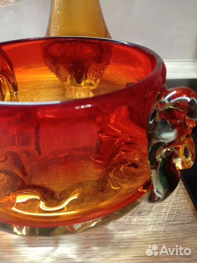 Посуда цветное стекло времен СССР