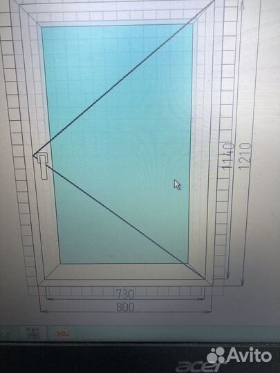 Готовое окно пвх 800х1210