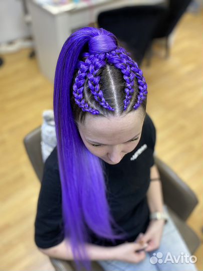 Плетение кос с канекалоном, боксёрские косы