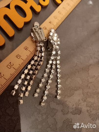 Клипсы, колье Чехословакия винтаж