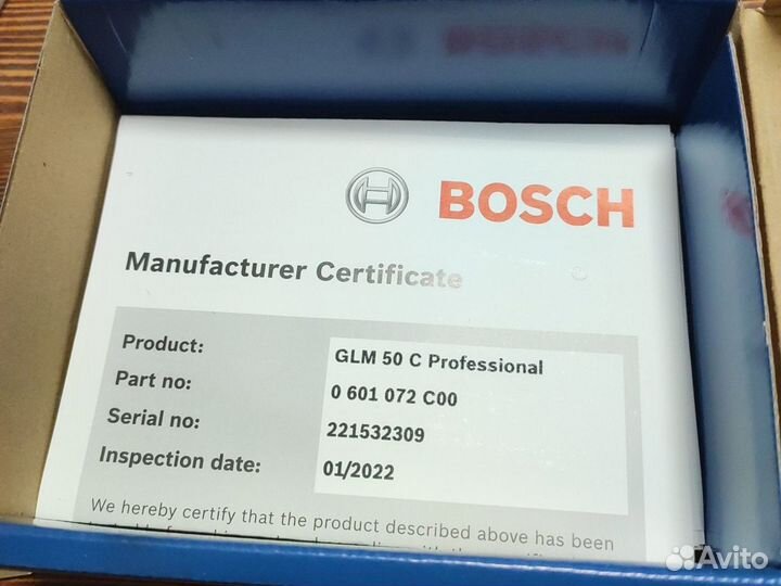 Лазерная рулетка bosch GLM 50C professional