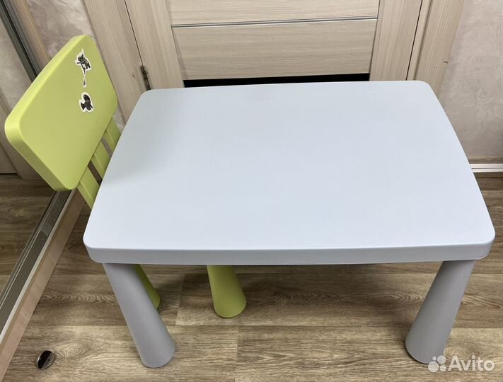 Детский стол и стул икея мамут