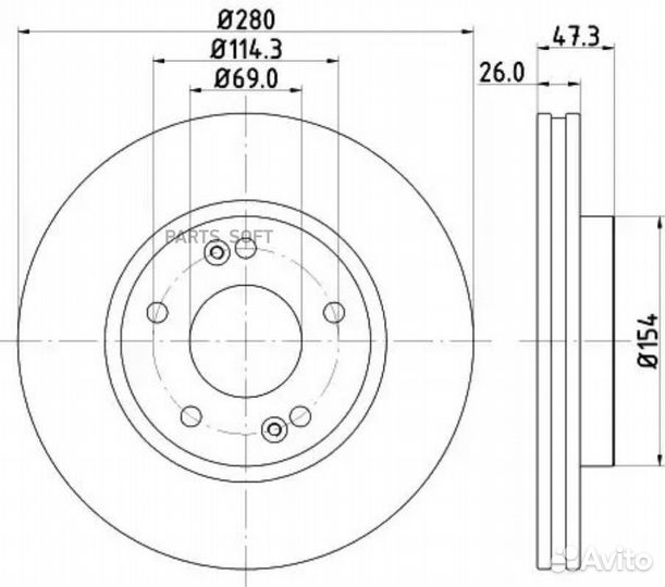 Nisshinbo ND6037 Снят с производства Диск тормозно