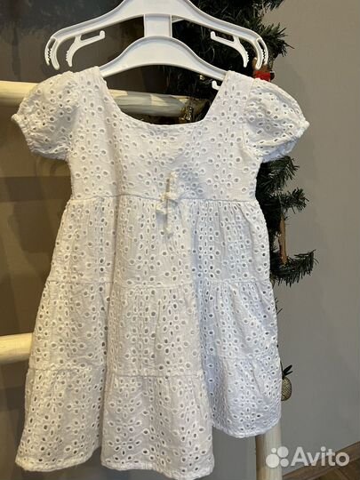 Хлопковое платье для девочки 80-86