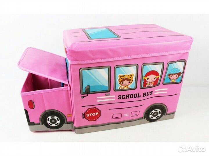 Ящик-пуф для игрушек Автобус