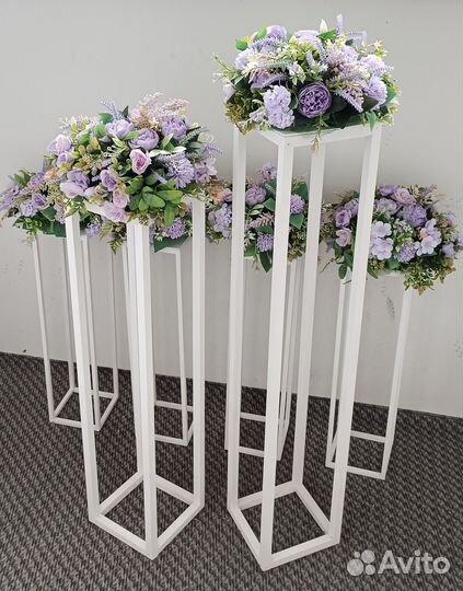 Стойки для цветов. Украшение на свадьбу