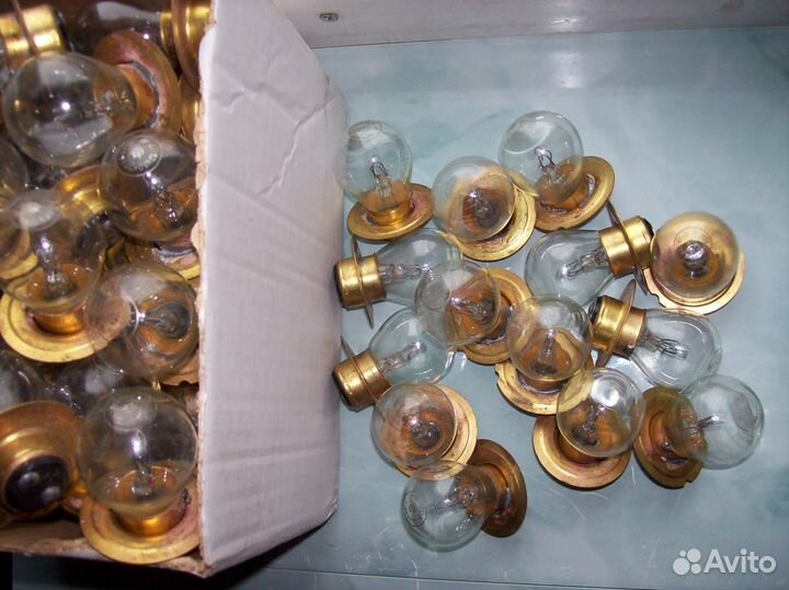 Лампочка фары (СССР) 12в 50+21cв цена за 4шт