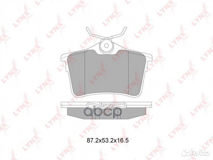 Колодки тормозные дисковые зад BD6113 lynxauto