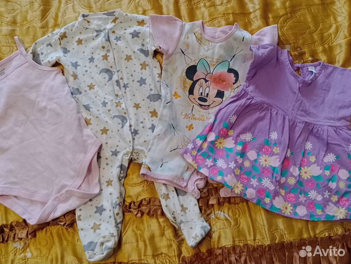 Большой пакет вещей для девочки до года, за всё