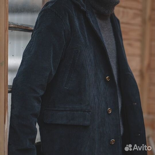 Винтажное вельветовое пальто