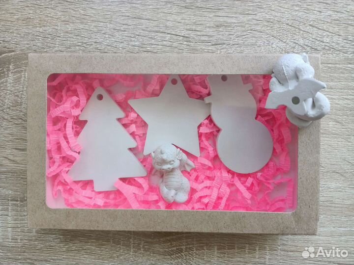 Новогодний набор для росписи из гипса