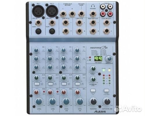 Пульт микшерный Алесис-6+ 2 стереопары, 2микрофона