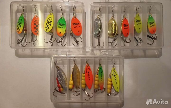 Блесна вертушки mepps номер 3 набор 5 шт
