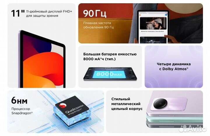 Планшет Xiaomi Redmi Pad SE 6/128 Гб Серый