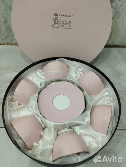 Чайный набор Lenardi Новый 6 чашек и блюдца