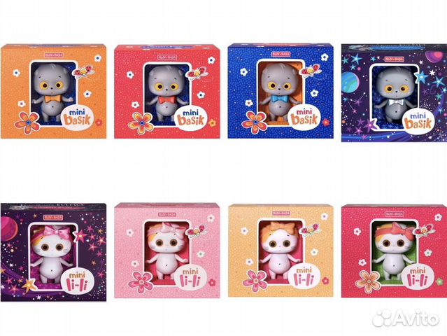 Кот Басик и кошка Ли-ли Мини, с комплектами одежды