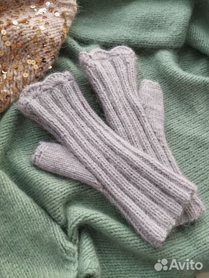 Митенки вязаные