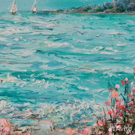 Картина маслом на холсте морской пейзаж