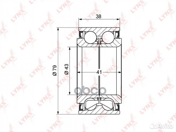 Комплект подшипника ступицы колеса перед WB