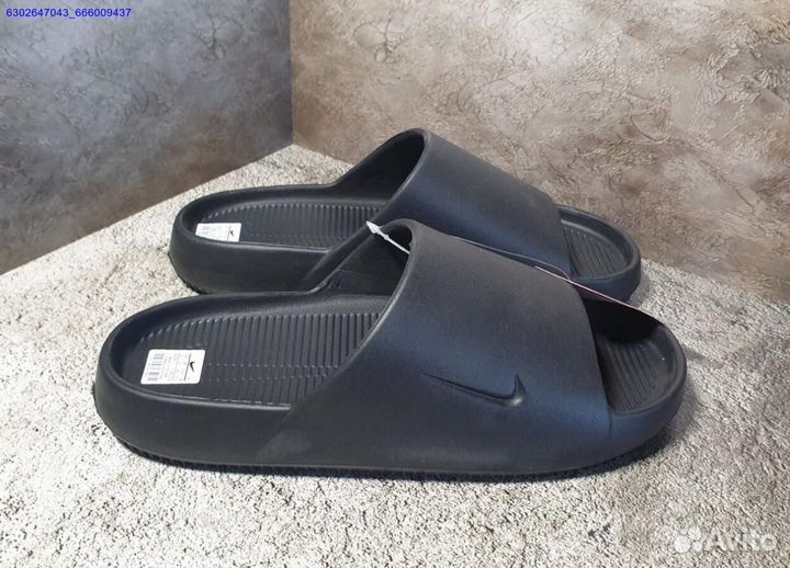 Тапочки Nike Calm Slide чёрные (Арт.28366)