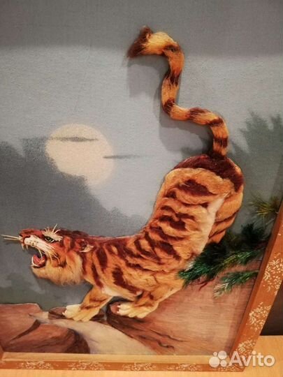 Объёмная картина, пано, аппликация Тигр