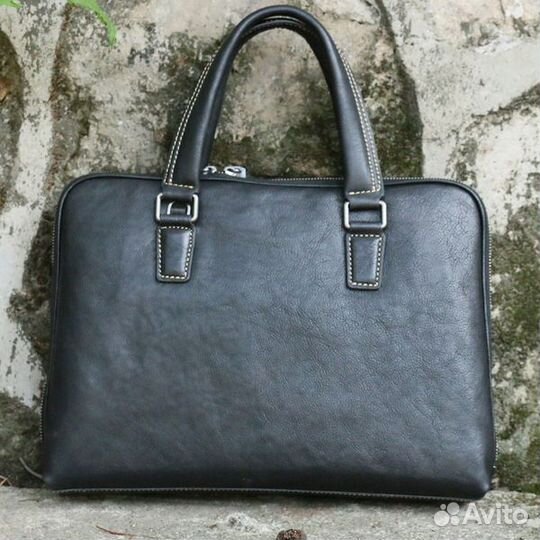 Кожаная сумка формат А4