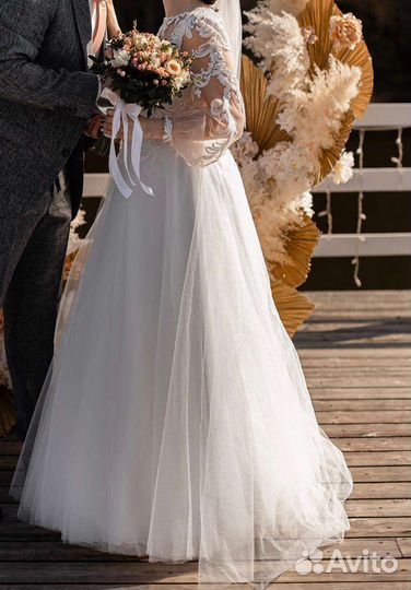Свадебное платье 44 46 новое