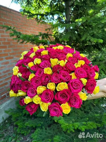 Доставка роз цветы оптом букет 15 25 35 51 101