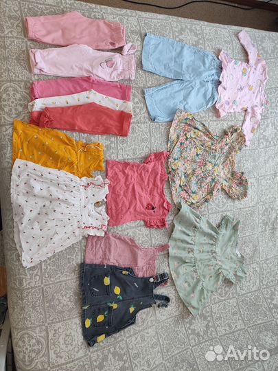 Одежда для девочки пакетом, отправлено авито
