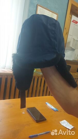 Шапка ушанка зимняя. подшлемник в подарок