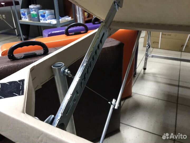 Массажная кушетка Люкс 180*60-75-94 - бежевый