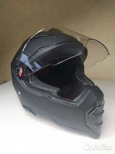 Шлем мотоцикл с прозрачным визором новый